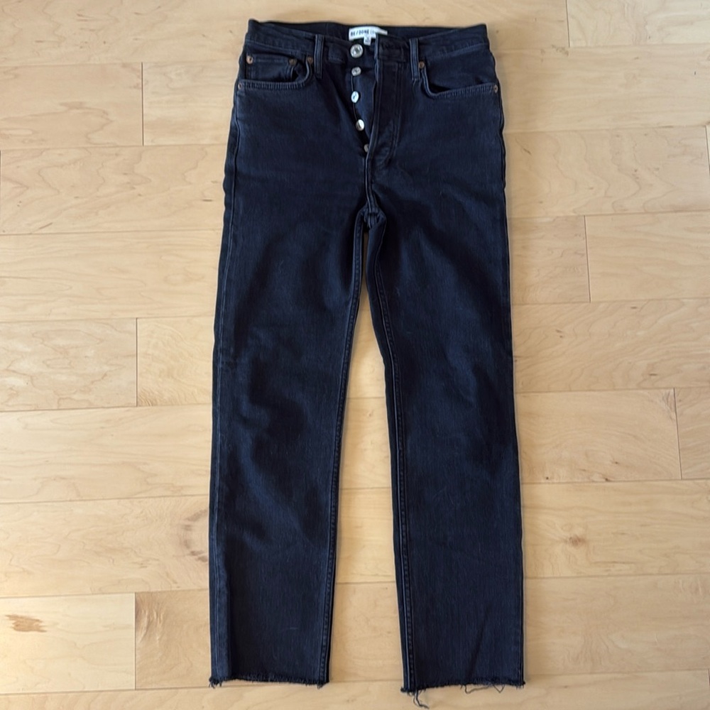 Re/done originals Black Stovepipe denim
